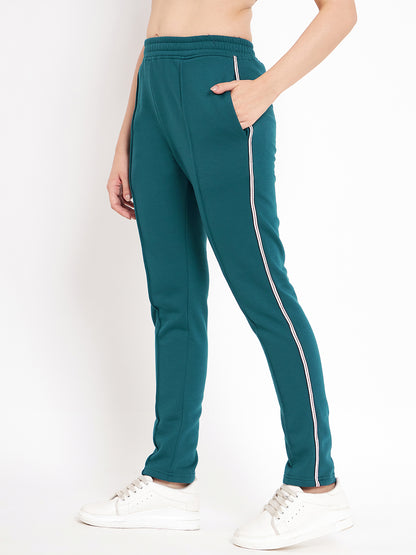 Women Mid-Rise Knitted Sports Track Pant with Pockets