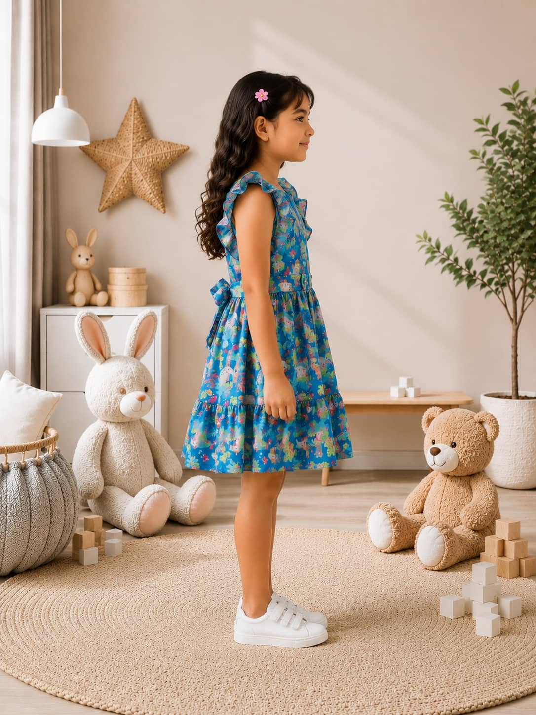 Poppylane Tiered Dress with Frill/Flutter Sleeves