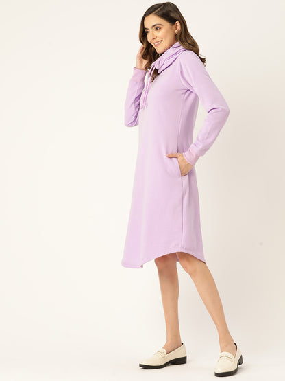 Cowl Neck Midi Jumper Dress
