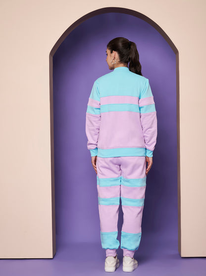 Colourblocked Wrinkle Free Zip Trousers