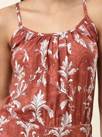 Strappy Printed Playsuit