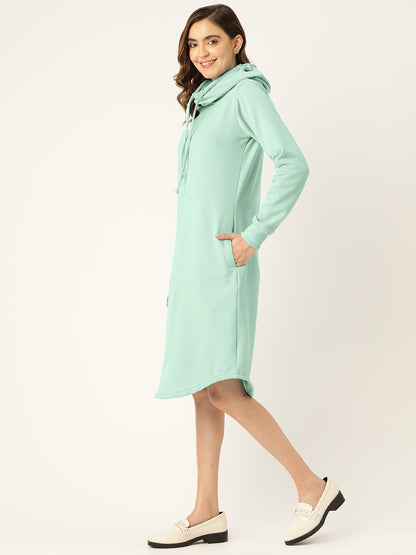 Cowl Neck Midi Jumper Dress
