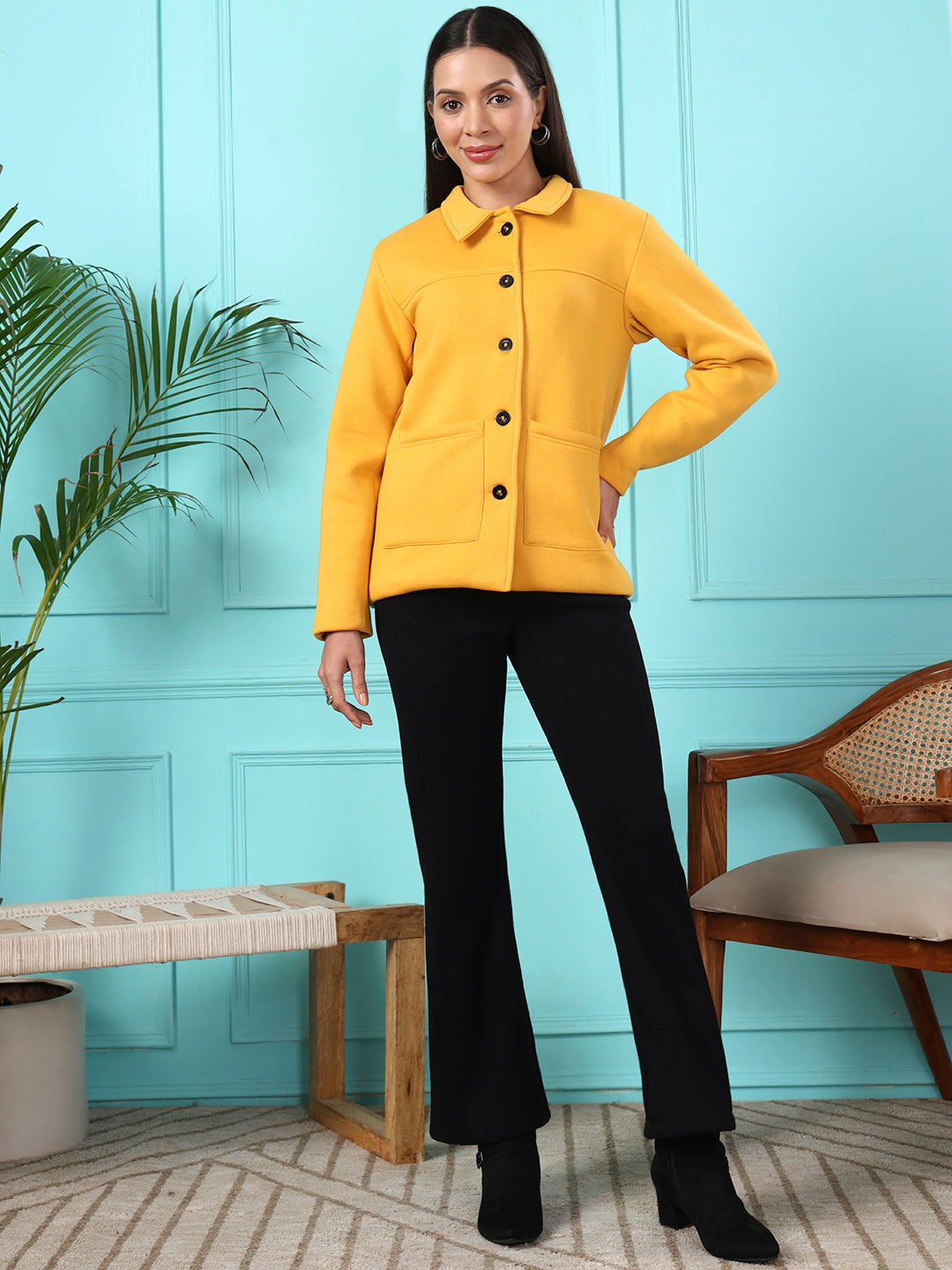 Casual Fleece Buttoned Jacket
