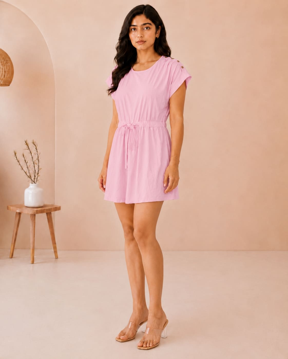 Short-Sleeve Mini Dress