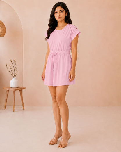 Short-Sleeve Mini Dress
