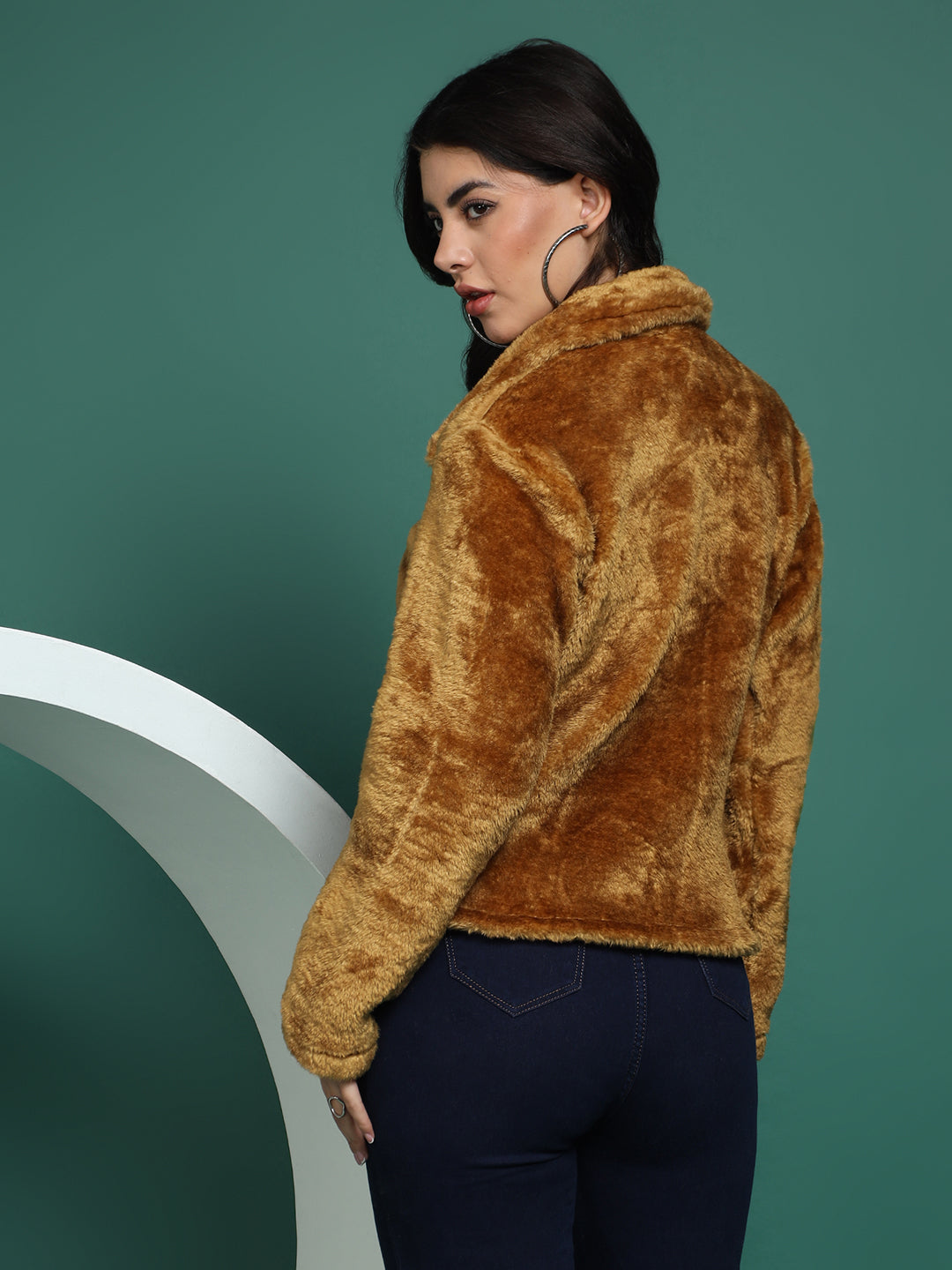 Winter Jacket with Spread Collar