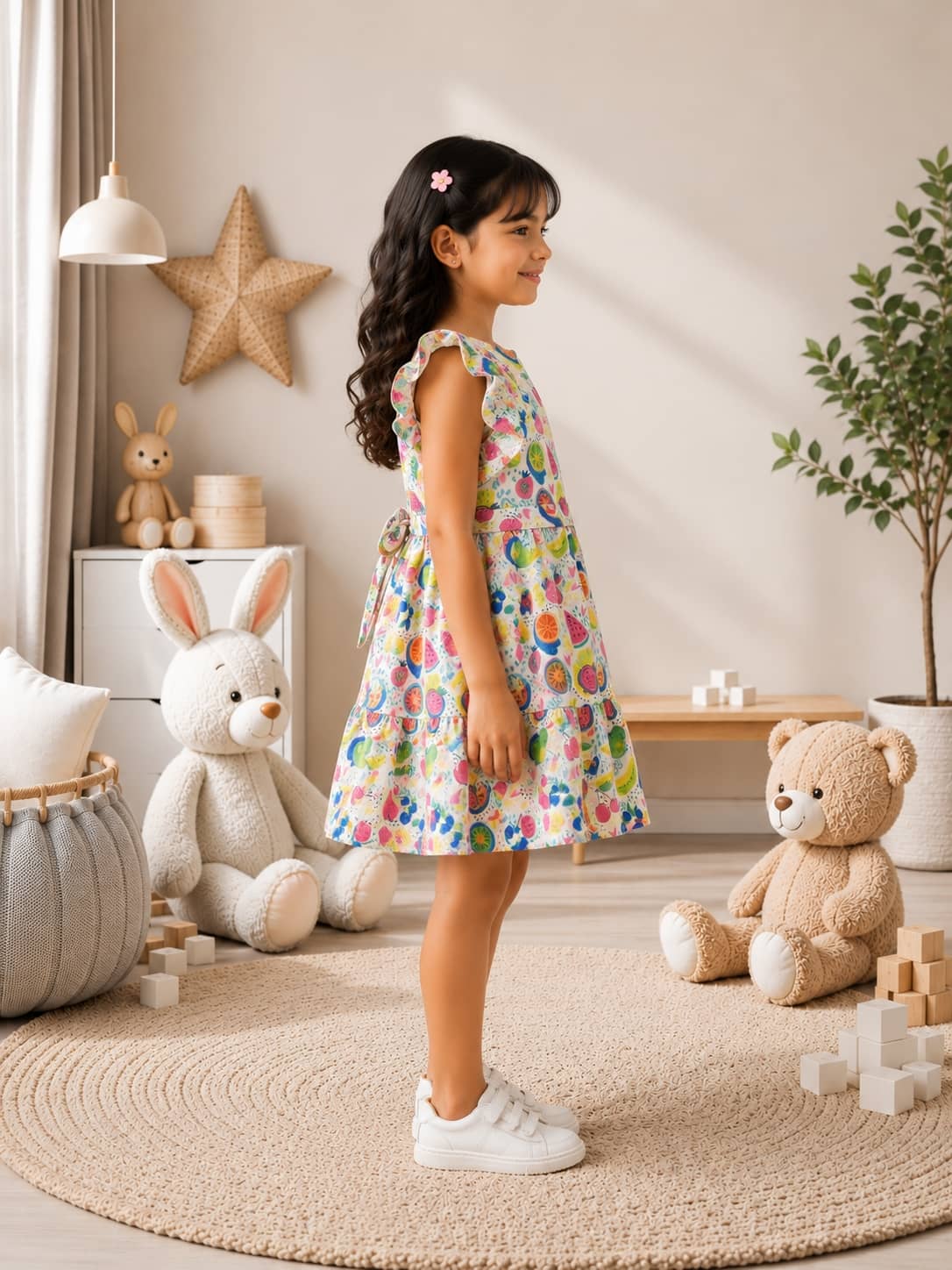 Poppylane Tiered Dress with Frill/Flutter Sleeves