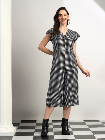 BRINNS Women Printed Short Sleeve Capri Jumpsuit