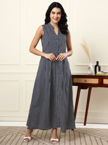 Cotton A-Line Maxi Dress