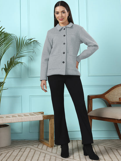 Casual Fleece Buttoned Jacket