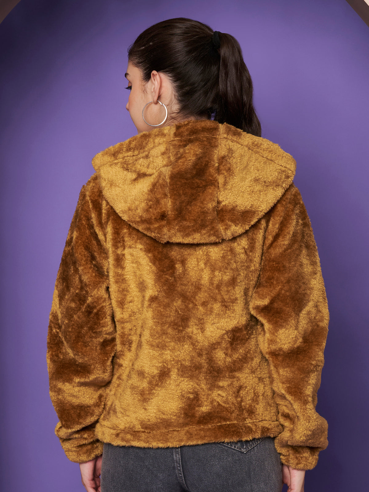 Hooded Winter Jacket with Front Pockets