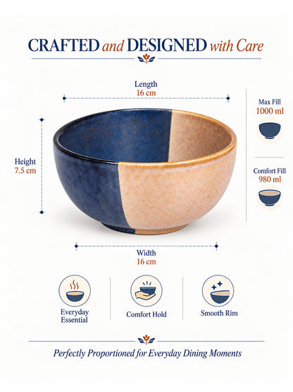 Dinner Serving Bowls | 900 ml