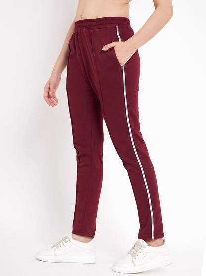 Women Mid-Rise Knitted Sports Track Pant with Pockets