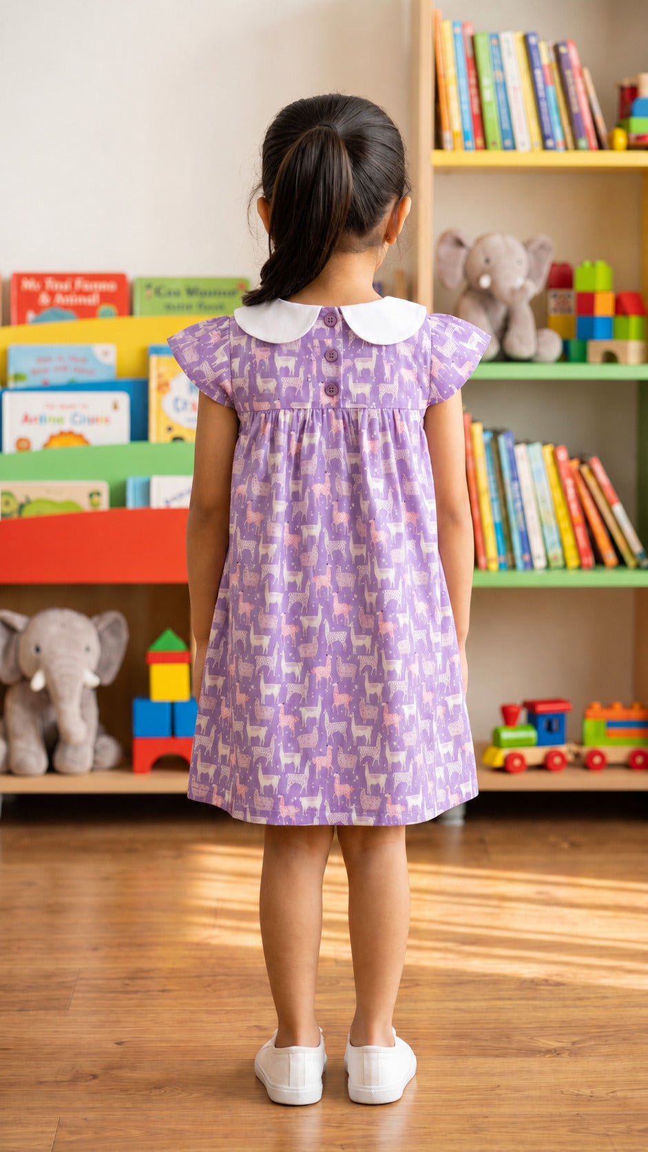 Poppylane-Peter Pan Collar A-Line Dress