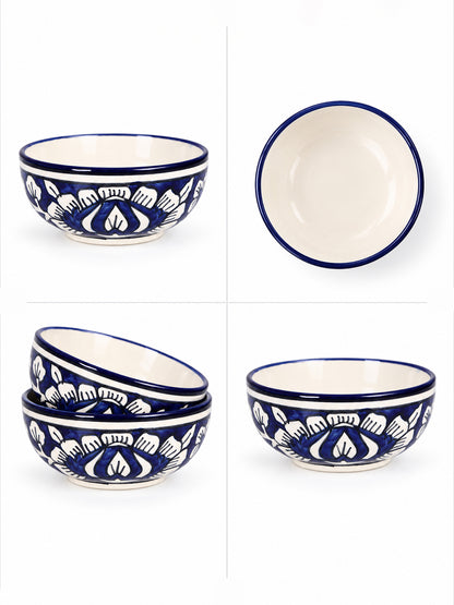 Dinner Bowls Set of 6 | Blue |220 ml