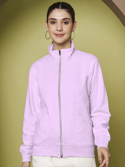 Stand-Collar Jacket with Front Pockets