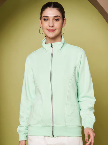 Stand-Collar Jacket with Front Pockets