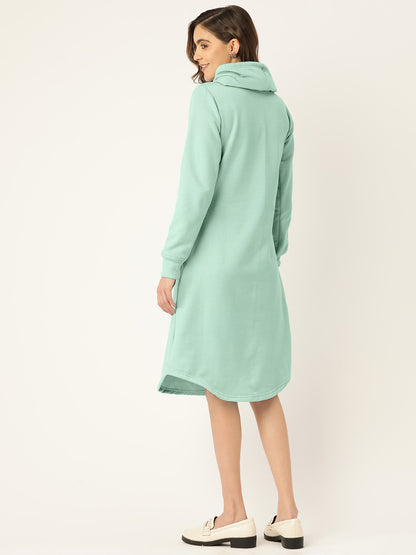 Cowl Neck Midi Jumper Dress