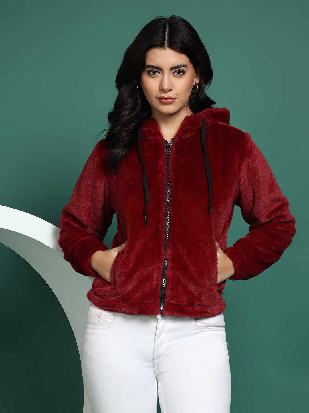 Hooded Winter Jacket with Front Pockets