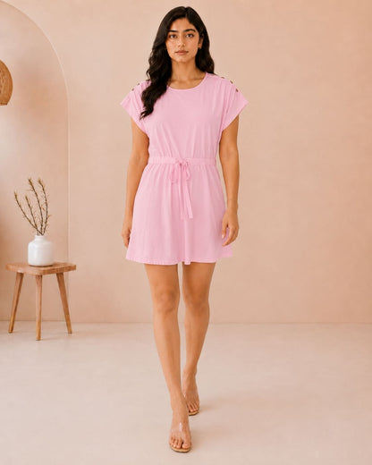 Short-Sleeve Mini Dress