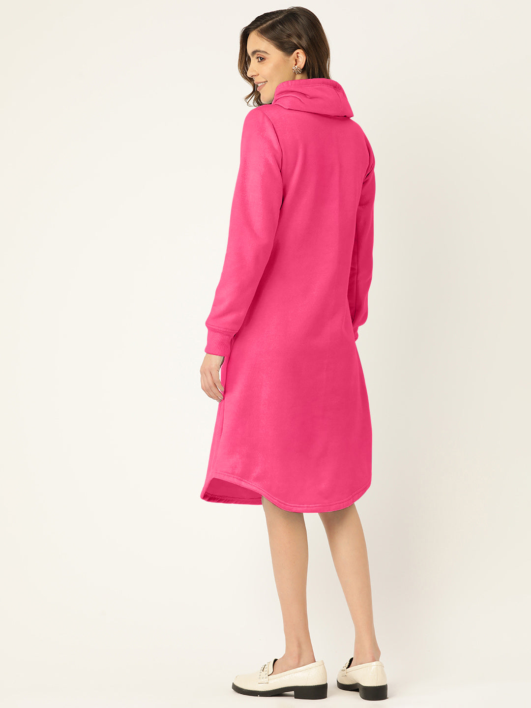 Cowl Neck Midi Jumper Dress