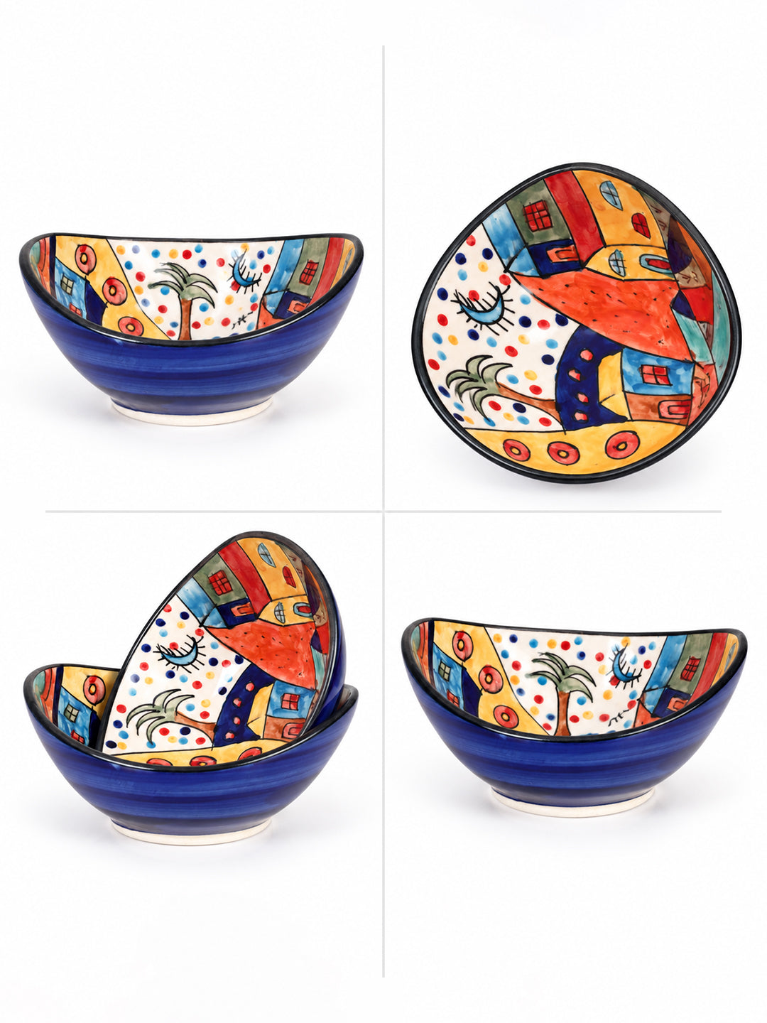 Snack Bowls | Multicolor Handpainted | 450 ml