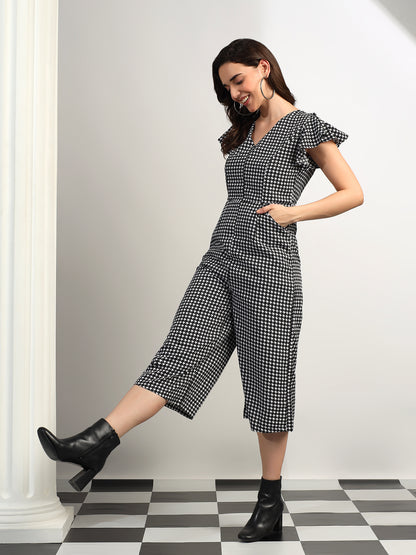 BRINNS Women Printed Short Sleeve Capri Jumpsuit
