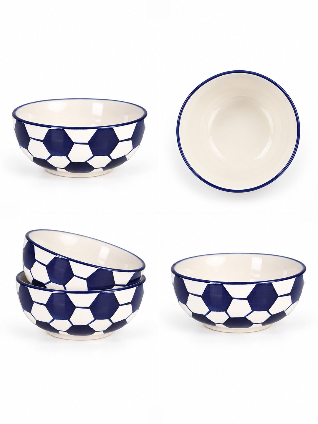 Dinner Bowls Set of 6 | Blue |220 ml