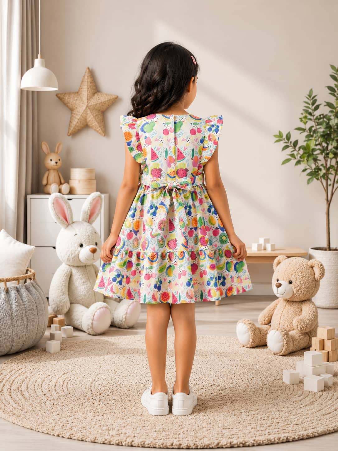 Poppylane Tiered Dress with Frill/Flutter Sleeves