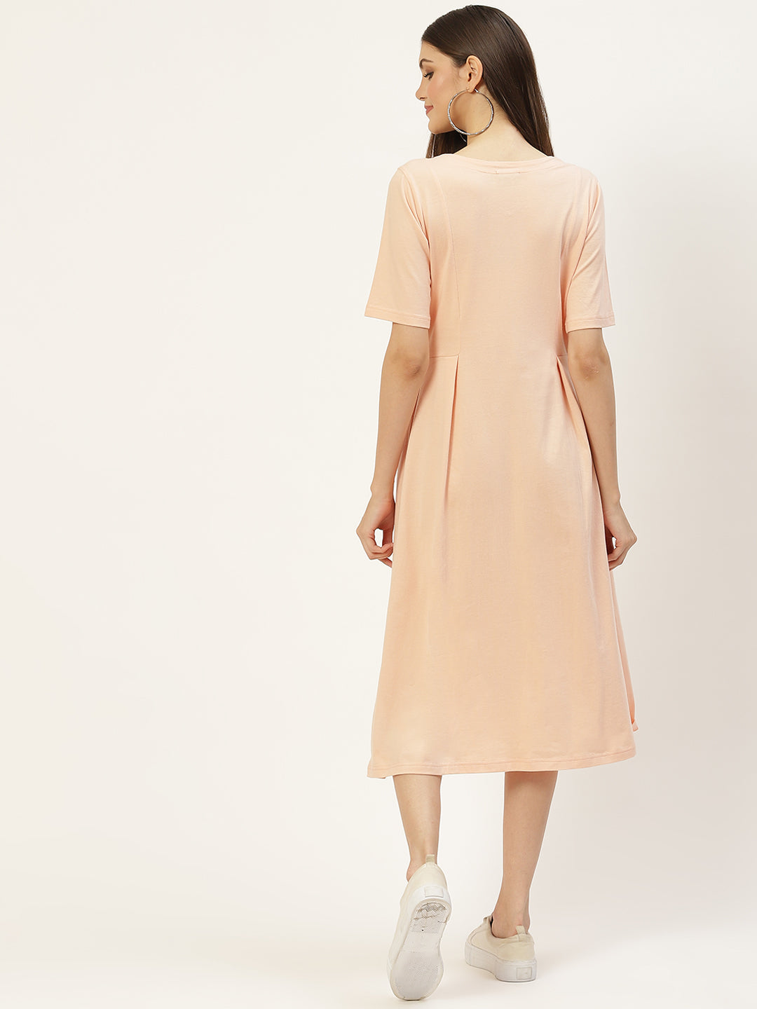 Pure Cotton A-Line Midi Dress