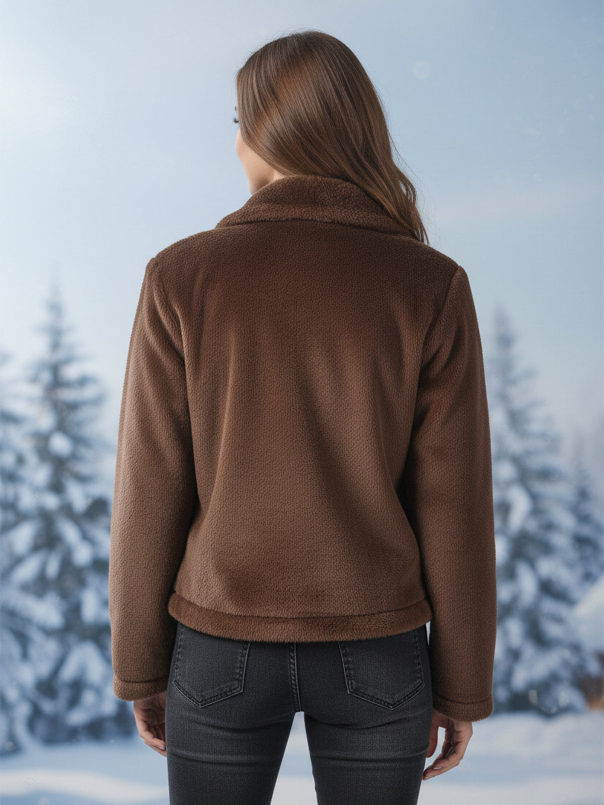 Winter Jacket with Spread Collar
