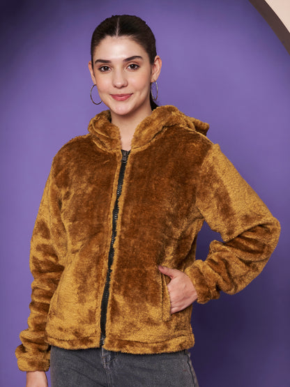 Hooded Winter Jacket with Front Pockets