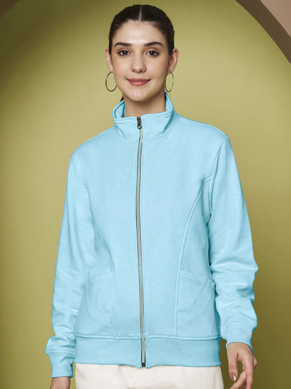Stand-Collar Jacket with Front Pockets