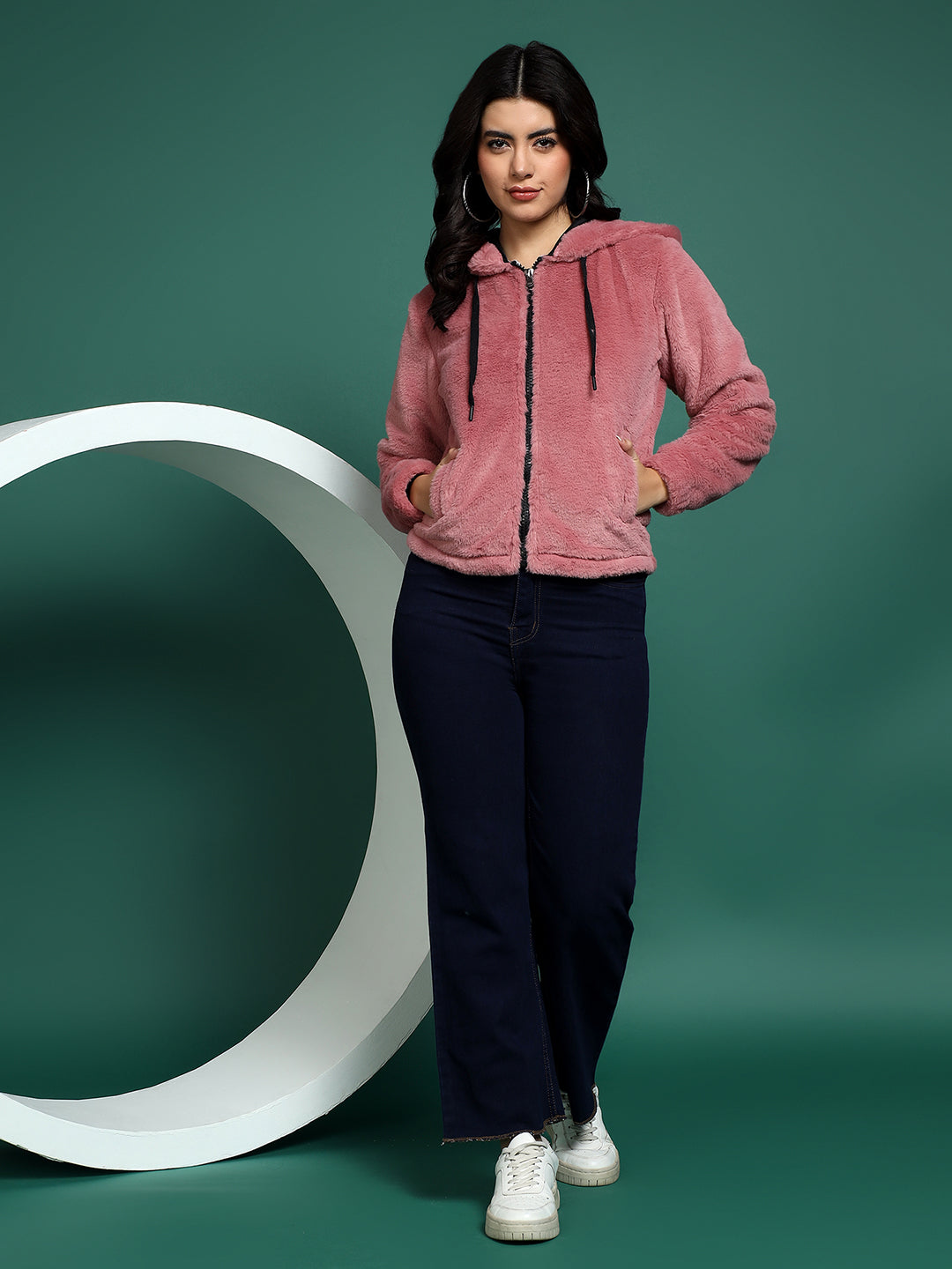 Hooded Winter Jacket with Front Pockets