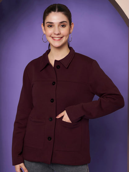 Casual Fleece Buttoned Jacket
