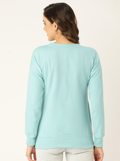 Solid Fleece Pullover Sweatshirt with Pockets