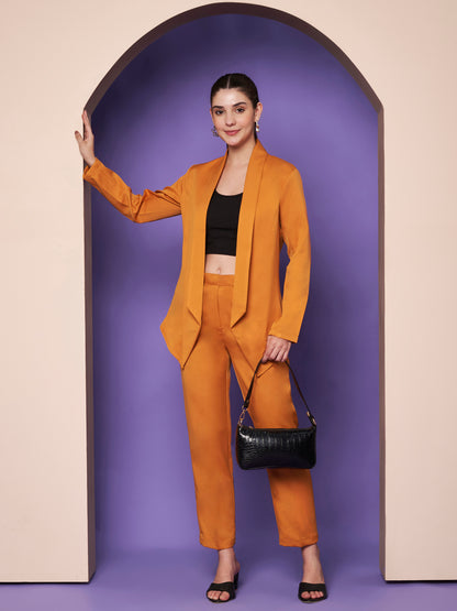 Shawl Collar Open Front Blazer