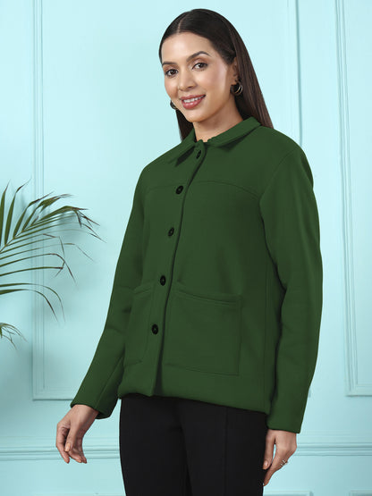Casual Fleece Buttoned Jacket