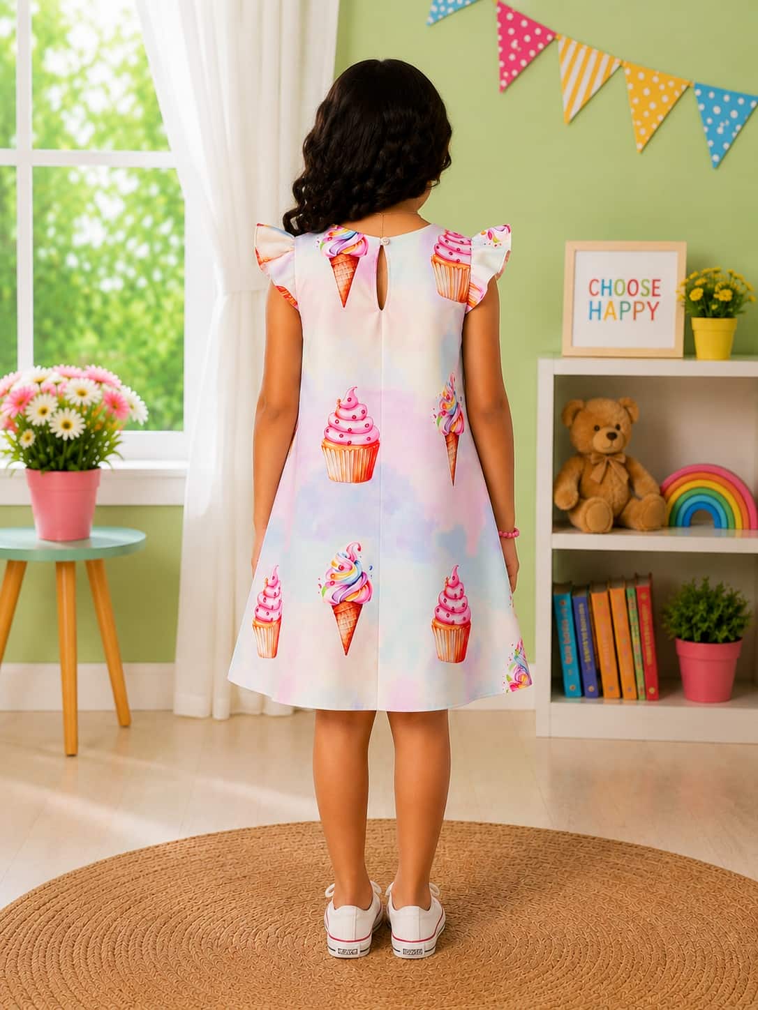 Poppylane-Peter Pan Collar A-Line Dress