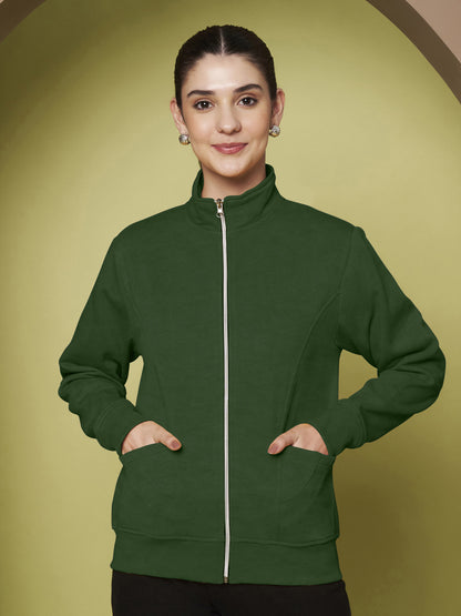 Stand-Collar Jacket with Front Pockets