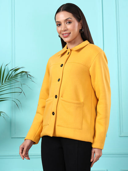Casual Fleece Buttoned Jacket