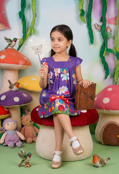 Poppylane-Printed Fit & Flare Dress