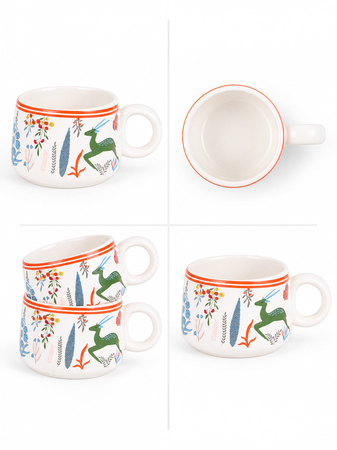 Coffee Mugs Set of 6 | 200 ml