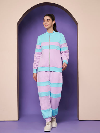 Colourblocked Wrinkle Free Zip Trousers