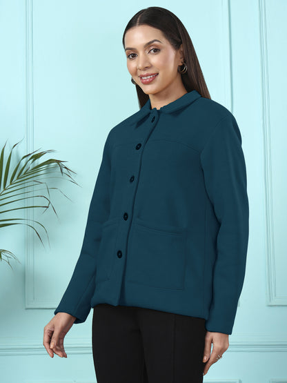 Casual Fleece Buttoned Jacket