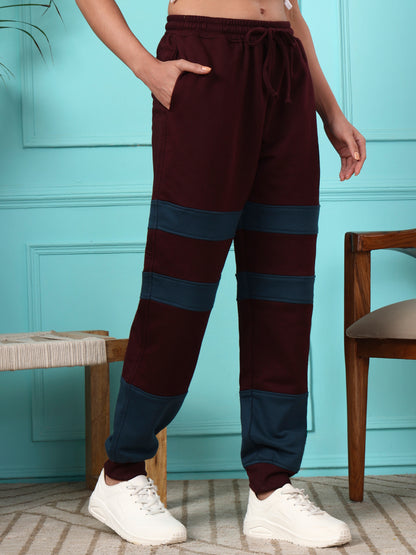 Colourblocked Wrinkle Free Zip Trousers