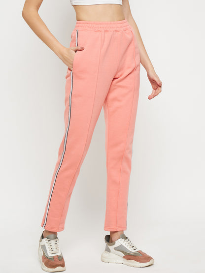 Women Mid-Rise Knitted Sports Track Pant with Pockets