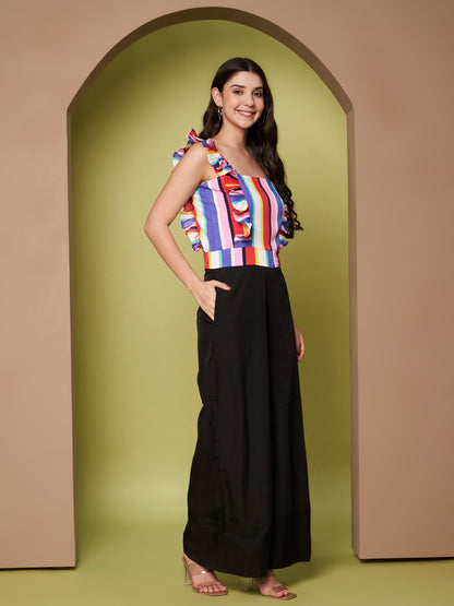 Multicolor Printed Jumpsuit
