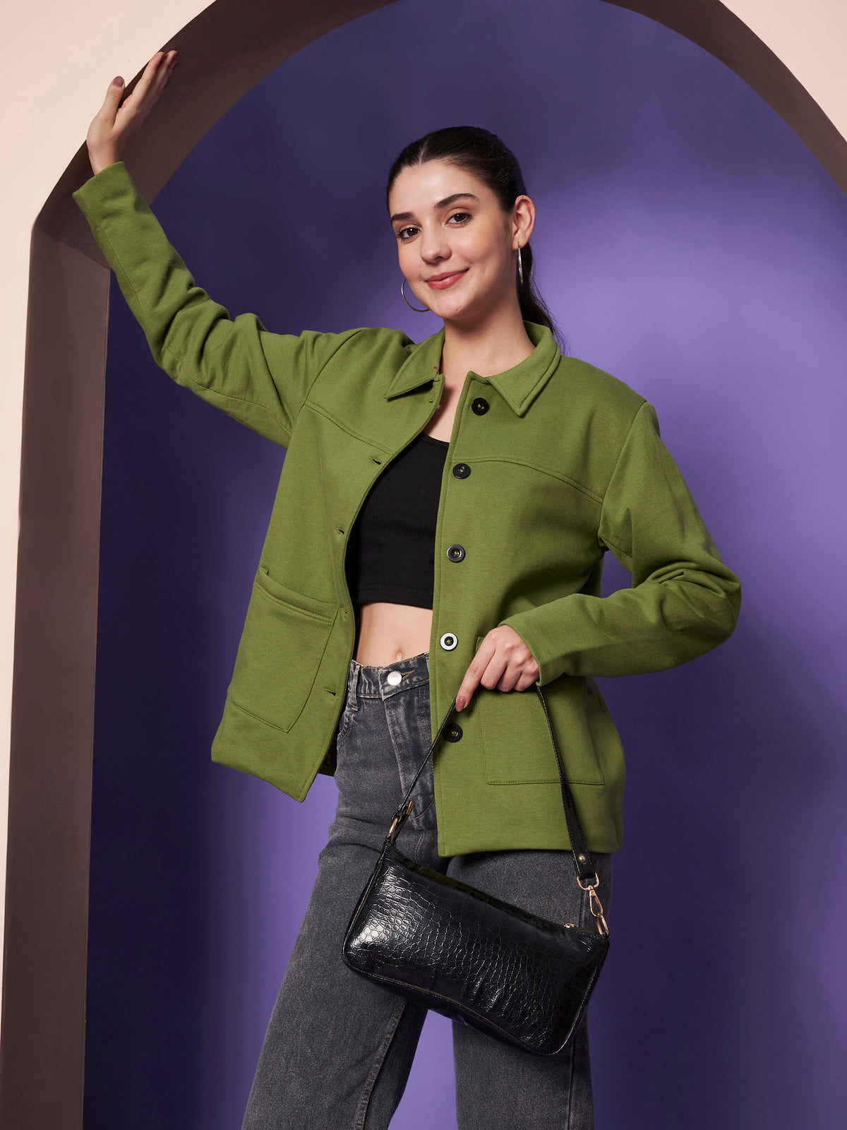 Casual Fleece Buttoned Jacket