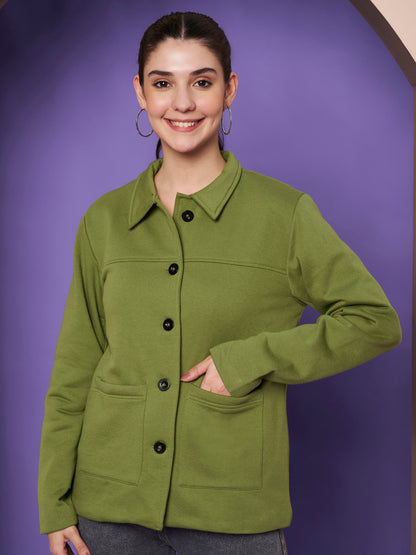 Casual Fleece Buttoned Jacket